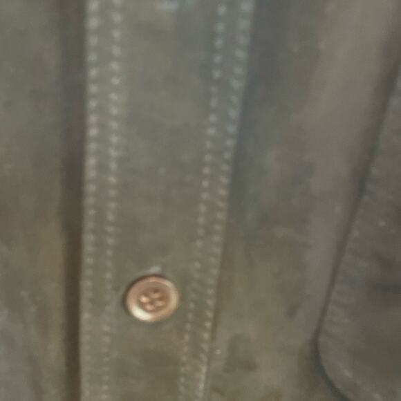 Copied - - Quince NEW 100% Suede Leather Overshirt Woman’s Size Medium Shacket - Picture 5 of 7